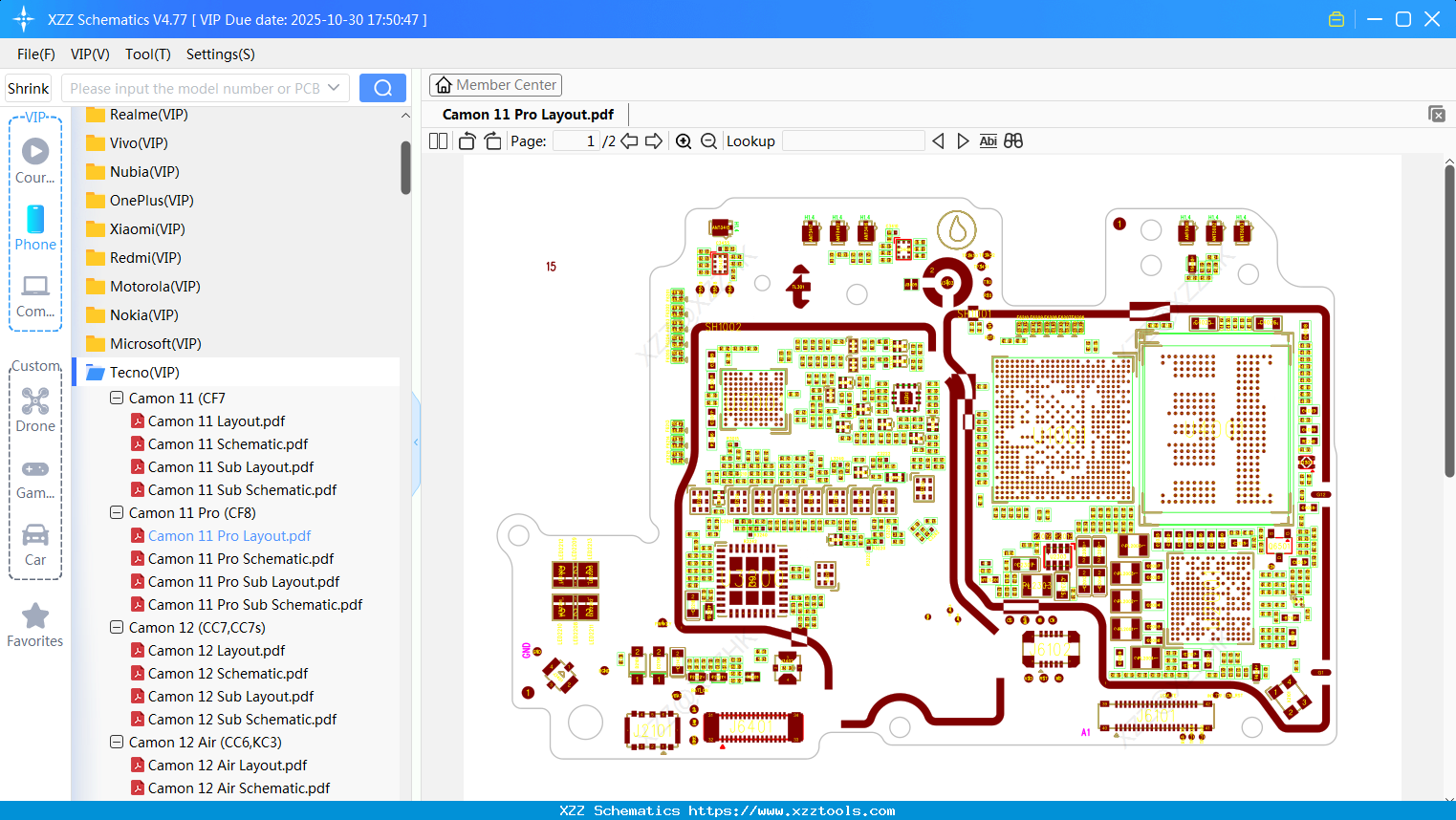 Tecno Camon 11 Pro Layout